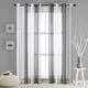 Broad Striped Sheer Curtains for Bedroom Living Room Beige Tulle Curtains for the Room Kitchen