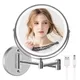 8 Inch Wall Mounted Bathroom Mirror 10x Magnifying Light Makeup Mirror Adjustable Dimming Vanity