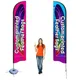 Beach Feather Swooper Blade Flag Banner Complete Set Advertise Promotion Sale Open Salon Cafe Shop