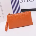 Crocodile Wallet for Women Coin Purse New Fashion Small Wrist Bag High-quality PU Coin Wallet Zipper