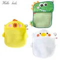 Baby Bath Toys Cute Duck Mesh Net Toy Storage Bag Strong With Suction Cups Bath Game Bag Bathroom