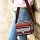 Multi Layer Messenger Bag Women 2022 Striped Canvas Single Bag Woman Mobile Phone Crossbody Bag