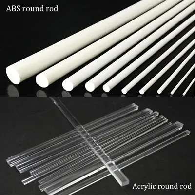 1-50PCS ABS Styrene/Acrylic Acrylic Round Rod ABS Round Rod Craft Architecural