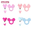 3Pcs/Set Baby Teethers Silicone Beads Mouse Pacifier Clips Set BPA Free Teething Molar Accessories