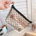 Women Travel Toiletry Wash Makeup Bag Storage Case New Zipper Make Up Bags Fashion Black Dot