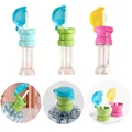 BPA Free Portable Silicone Straw Lid Turn Cap 2-in-1 No Spill Dust-proof Water Bottle Cups Adapter