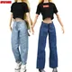 1:6 Doll Clothes Set For Barbie Doll Outfits 1/6 BJD Dollhouse Shirt Crop Tops & Jeans Pants
