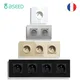 Bseed France Standard Socket 16A Electric Wall Socket Single Crystal Panel Electrical Outlet Plugs