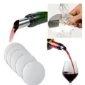 10 PCS/Set Foldable Wine Pourer Aluminum Foil Silver Wine Pourer Drop Stop Pouring Disk Pour Spout