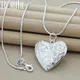 DOTEFFIL 925 Sterling Silver Photo Frame Pendant Necklace 18/20/22/24 Inch Snake Chain For Woman
