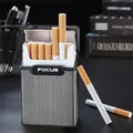 Metal Cigarette Case Waterproof Cigarette Box Portable Flip Cover 20pcs Cigarettes Tobacco Holder