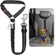 New Solid Two-in-one Dog Harness Leash Pet Car Seat Belt BackSeat Safety Belt Adjustable for Kitten