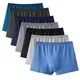 6pcs Men Boxer Underwear Cotton Boxers Panties Comfortable Mens Underpants Sexy Solid Cuecas Trunks