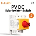 ETEK 4P PV Solar DC Isolator Switch 1000V 32A Din Rail Rotary Switch Disconnector for Solar Rotating