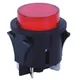 Red Push Button Switch with Light 4 Pins Touch Power Switch 15A 250V Electrical Round Rocker Switch