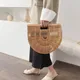 Elegant Female Weave Tote bag 2022 Fashion Women's Designer Handbag Large Saddle bag Straw Beach