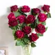 5pcs Artificial Rose Flowers Silk Long Branch Bouquet for Wedding Home Room Table Centerpiece Decor