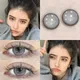 1pair/2pcs Fashion Color Contact Lens Men Grey Natural Daily Student Lens Round Soft Lens Year Color