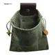 Black/ Brown/ Green/ Khaki Leather Waxed Canvas Pouch Garden Tools Bag Tote Garden Tools Bag In