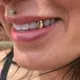 RACHELZ HipHop Classic Single Teeth Grillz Golden Tooth Caps Decor 14K Gold Plated Dental Grills