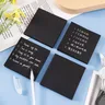 50 Sheets Black Sticky Notes Self-Stick Notes Pads Easy Post Notes For Office School Home