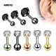 1 pair Medical Stainless steel Crystal Zircon Ear Studs Earrings For Women/Men 4 Prong Tragus