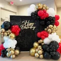 110Pcs Red Black Balloon Arch Garland Kit White Gold Ballon Set Party Birthday Decor Racing Casino