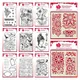 Resuable Labels Dogwood Flowers Clear Stamps Cut Dies and Layered Stencils Sets Die Cuts Craft