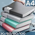 1PC A4 Plastic Budget Binder File Folders Documents Booklet Leaflet 30/60/100 Pages Office Student