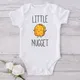 Little Nugget Baby Announcement Newborn Baby Bodysuits Summer Boys Girls Romper Body Pregnancy