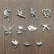 20pcs Charms Bird Antique Silver Color Cute Bird Charms Jewelry Findings DIY Small Bird Charms