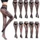 Hot Women Sexy Lingerie Stockings Garter Belt Fishnet Tights Transparent Pantyhose Thigh High Stripe