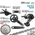 SHIMANO DEORE M6100 12speed Groupset with Shifter Rear Chain MT510 CRANKSET Bottom Bracket and