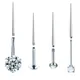 Stainless Steel Ear Gauges Stretching Plugs Tapers Insertion Pin for Ear Nose Stretcher 16G 14G