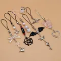 Funky Y2K Hand Beaded Phone Keychain Charm Strap Kawaii Cute Chain Lanyard Pendant Girl Gift for