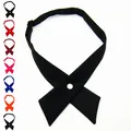 Girl Student Uniform Bow Tie Ties Solid Men's Women's Professional BowTie Women's Cross Day Cravat