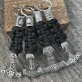 1Pcs Thor Hammer Mjolnir Valknut Trinity Compass Amulet Jewelry Viking Runes Beads Handmade Paracord