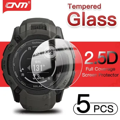 9H Tempered Glass for Garmin instinct 2X Solar Screen Protector Tempered Glass HD Anti-Scratch Protection Film Accessories