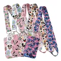 Mickey Minnie Neck Strap Lanyards for Keys Stitch Keychain Badge Holder ID Credit Card Pass Hang