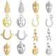 5pcs/lot Sugar Skull Star DIY Charms Wholesale Stainless Steel Horseshoe Pineapple Jewelry Pendant