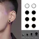 Men's Earrings Trendy Titanium Steel Round Stud Earrings For Men Stainless Steel Black Drip Earings