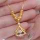 Genuine 18K Gold Diamond Ginkgo Leaf Pendant Necklaces for Women Simple Zircon Neck Chain for Women