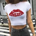 Crop Top Clothing Lana Del Rey Aesthetics T Shirt Women Funny Print Fans Tshirt Streetwear Ladies