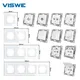 VISWE G Series Light switch Dimmer EU Usb wall socket TV RJ45 Module and glass panel DIY combination