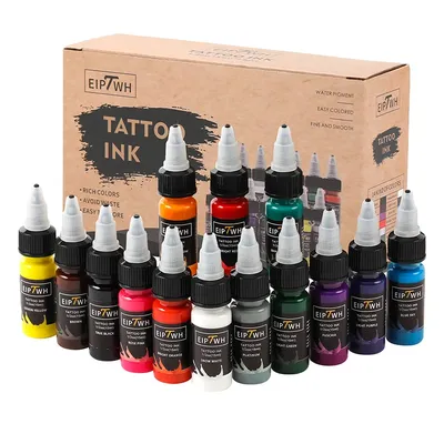 15ml 14colors Tattoo Ink Pigment with box Body Art Tattoo Kits Professional Beauty Paints Makeup