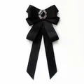 Handmade Fashion New Butterfly Knot Ribbon Diamond Bowtie College White Rhinestone Shirt Bow Tie