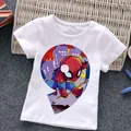 Spiderman Children T-Shirts Birthday Number 123456789 Marvel T Shirt Kid Cartoons Kawaii Casual