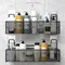 Wall-mount Bathroom Shelf Shower Shampoo Rack Toilet Accessories Kitchen Free Punch Condiment