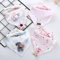 4 pieces/lot Baby Bibs Drooling Cotton Baby Scarf Burp Cloth Bandana Bibs Newborn Baby Boy Infant