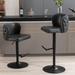 Swivel PU Upholstered Barstools Adjusatble Seat Height